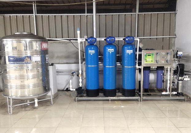 RO plant with water softener combination unit by Canon International Hubli